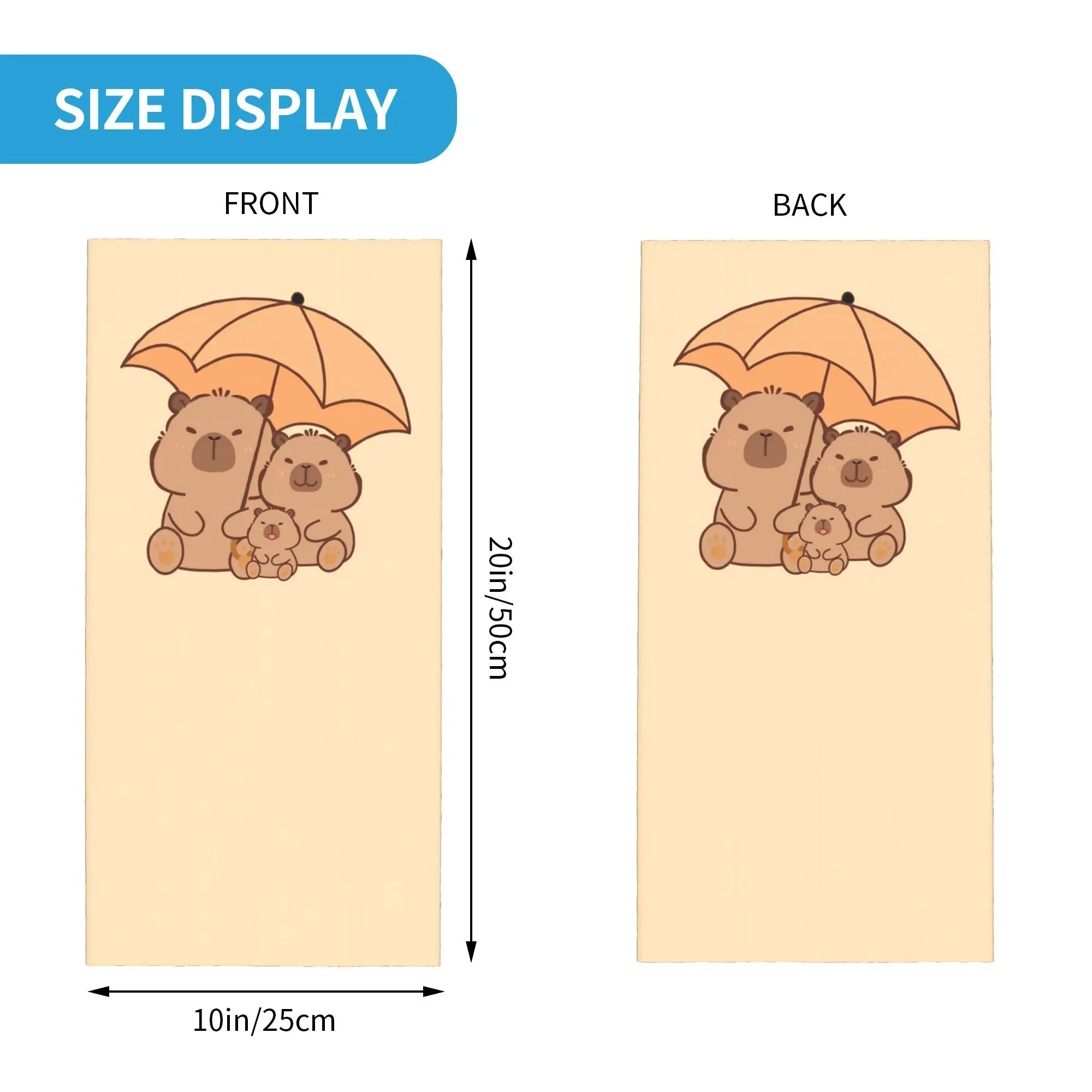 카피바라 밴다나 넥 게이터 프린트 랩 스카프 다기능 헤드웨어 남녀 공용 통기성