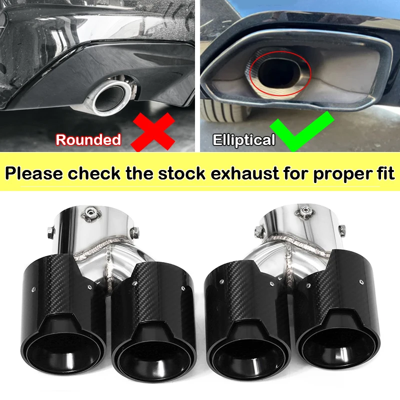 Auto Quad Uitlaat Tip Voor BMW G20 G21 M340i G42 M240i G23 M440i Dual M Prestaties Uitlaat Tip Uitlaatsysteem Nozzle Uitlaat