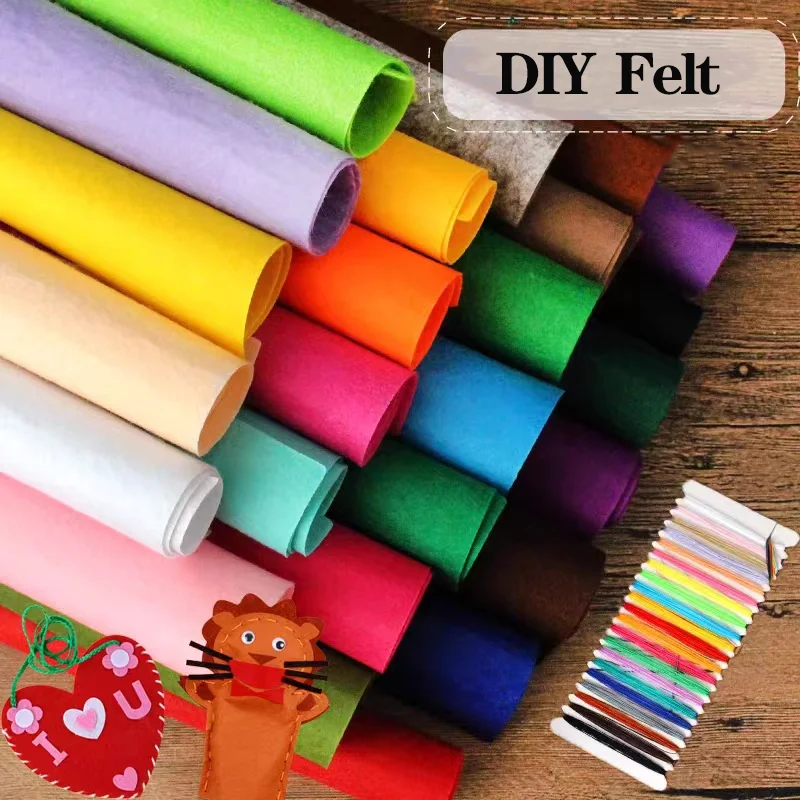 1pc Nonwoven Felt Fabric Handicraft Felt Patchwork Cloth For Kids DIY Scrapbooking Doll Letter Patches Crafts Home Decoration