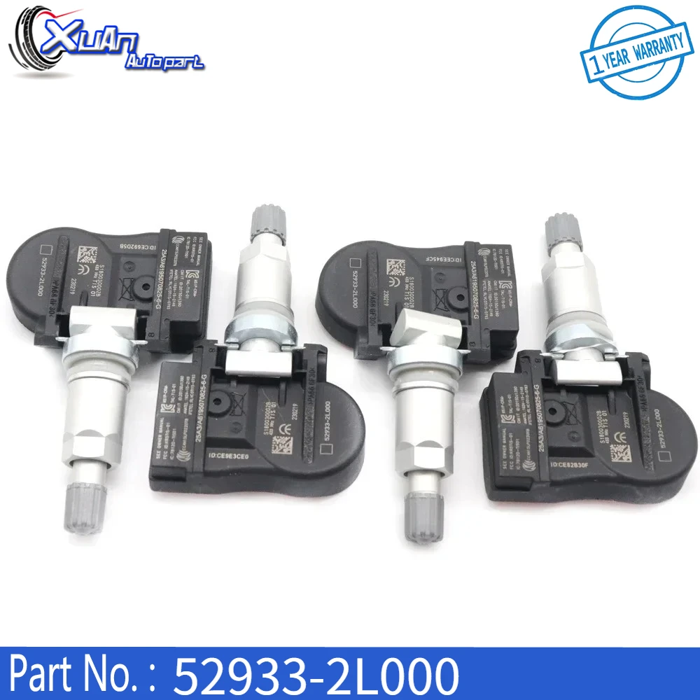 

XUAN Car TPMS Tire Pressure Sensor Monitoring System 52933-2L000 For Kia Ceed [ED] Hyundai I10 [PA] I30 [FD] 433MHz 529332L000