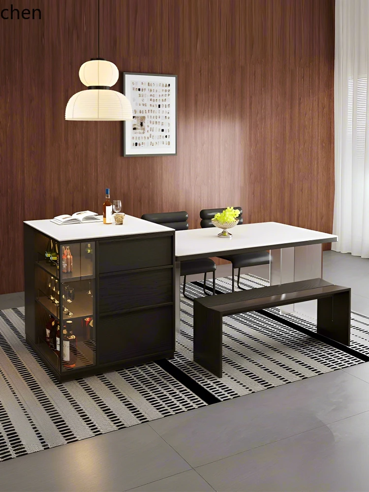 Movable Multi-Functional Dining Table Island Cabinet Separate Narrow Island Cabinet