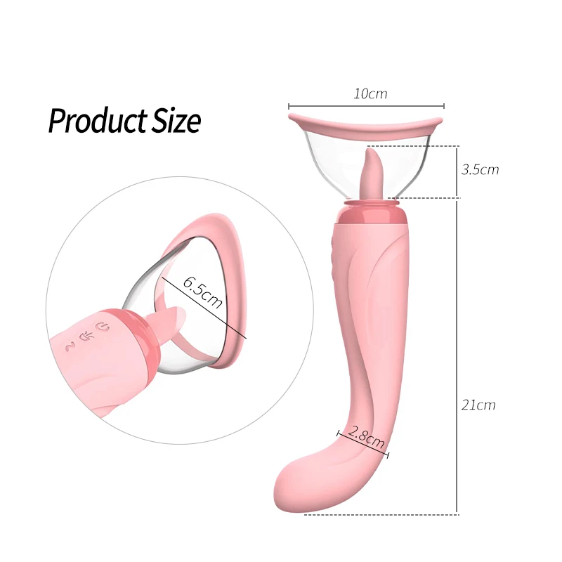 3 في 1 سيليكون فراغ مص الهزاز وعق اللسان الاهتزاز الجنس لعب 10 طرق البظر محفز G بقعة تدليك المهبل