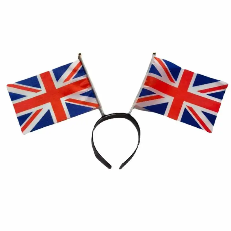 2023 Union Jack Flag Headband Anniversary British Flag Bow Hairband Hair Hoop Hair Accessories British Flag Headband Props