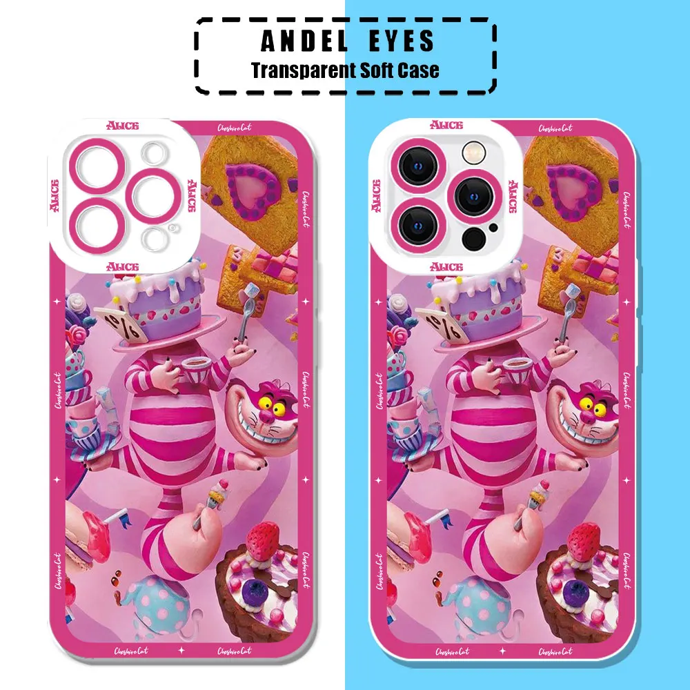 Disney Cheshire Cat Alice in Wonderland Case For Motorola MOTO G73 G72 G71 G60S G53 G52 G32 G30 G22 G9 Edge 40 Pro Plus 5G Cover