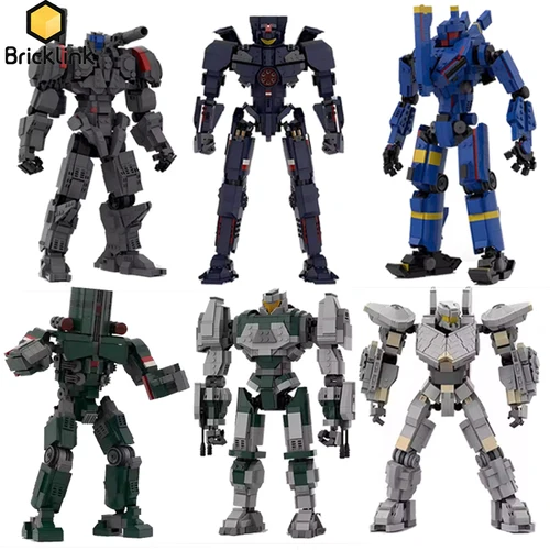 Bricklink MOC 퍼시픽 메카 영화 테크니컬 로봇 세트, 액션 피규어, 기계식 전사, 크리에이티브 빌딩 블록, 어린이 장난감 선물