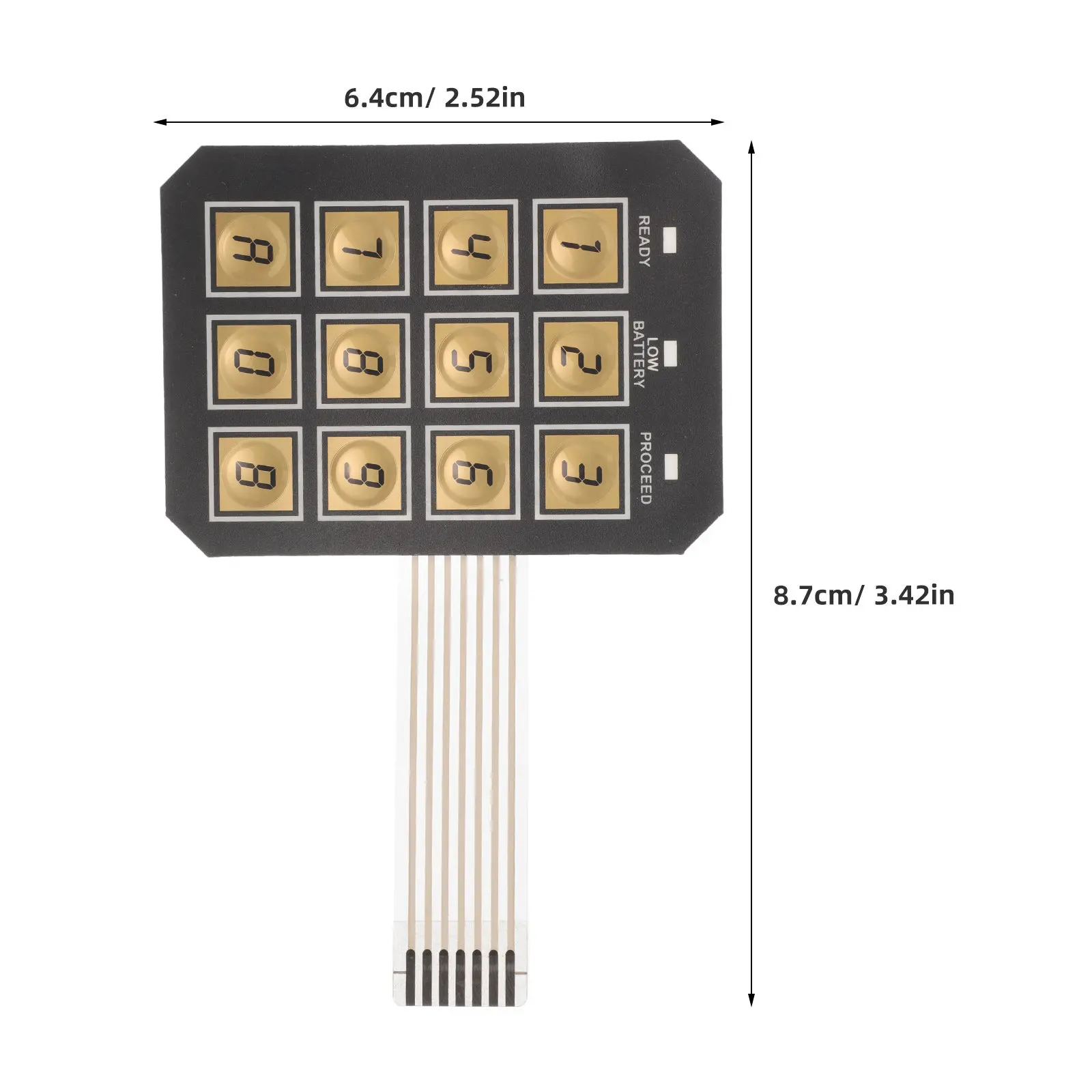 Electronic Safe Box Keypad Replacement 12 Button Password Input Flush Mount Matrix Panel for Security Cabinet Door Lock Office - view 6