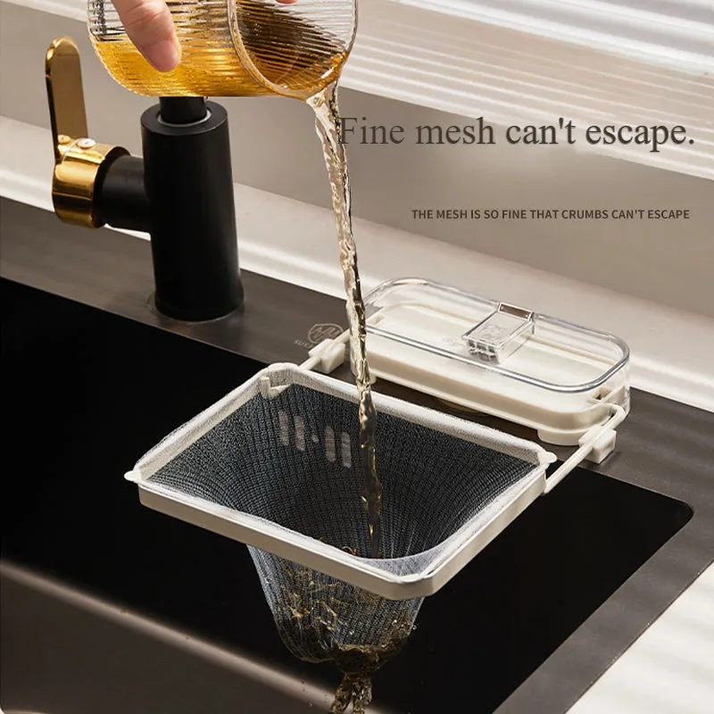 Suction cup style kitchen sink filter bracket disposable drain rack for household leftovers and kitchen