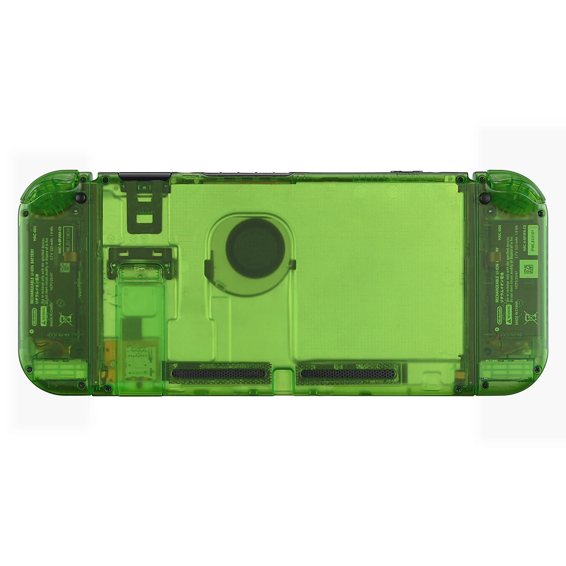 Boîtier Transparent de la plaque arrière de la Console Nintendo Switch, vert Transparent, avec boutons