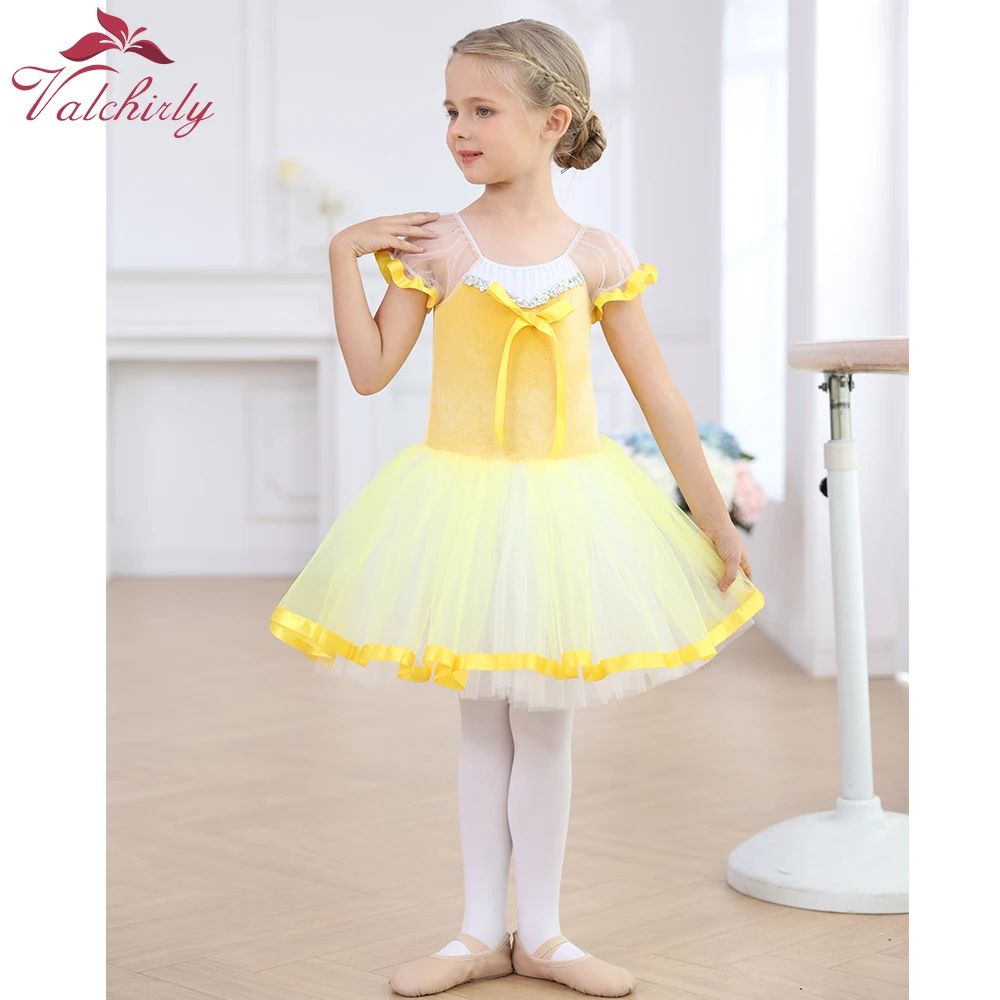 Hot Sale Girls Ballet Costume Tutu Dress Dancing Skirt Bowknot for Perfomance Stage