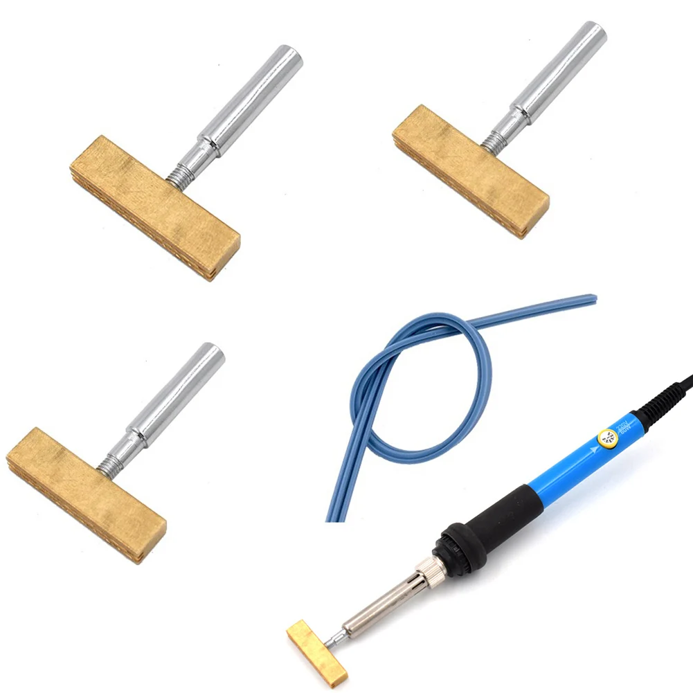 Cabezal tipo T de cobre para soldador, Cable de prensado en caliente para reparación de Cable de pantalla LCD, puntas de soldadura de calefacción,