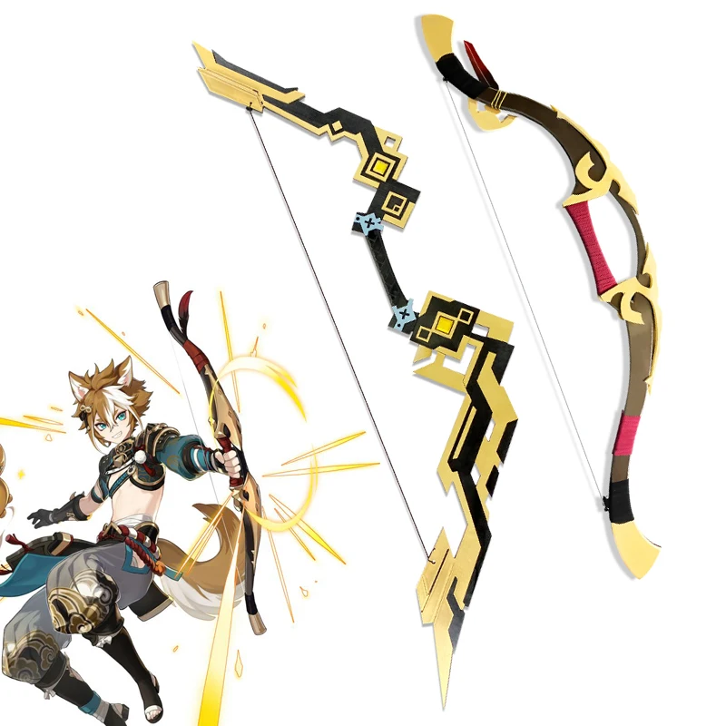 

Game Anime Cosplay Genshin Impact Gorou Raven Bow Weapon Props Rock Bow Ganyu Bow and Arrow Weapon Accessories