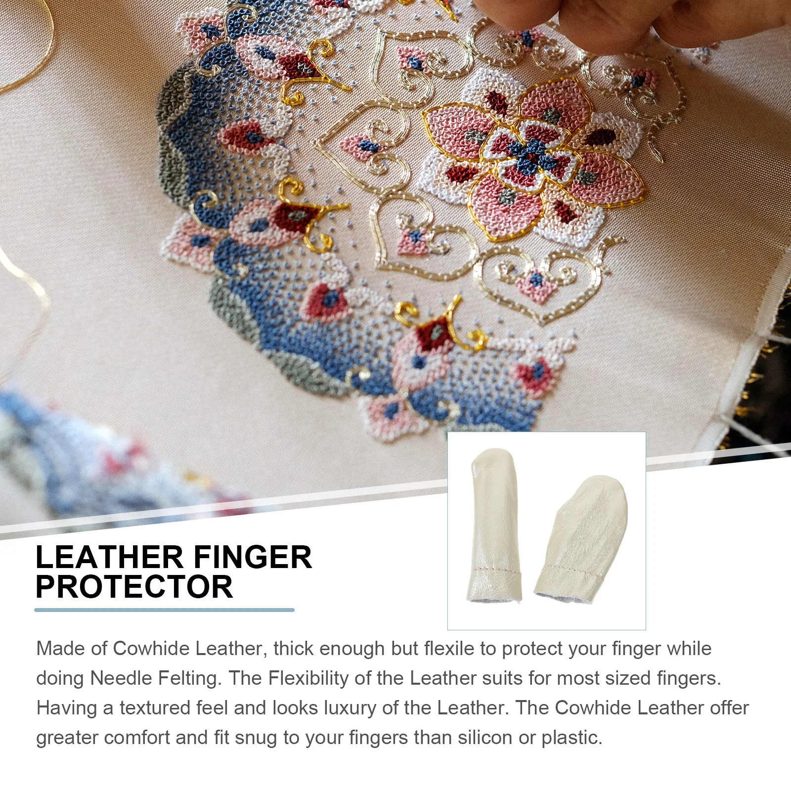 

6Pcs Finger Protector Thumb Index Cots Cover for Crafting Embroidery Jewelry Decor Finger Protector