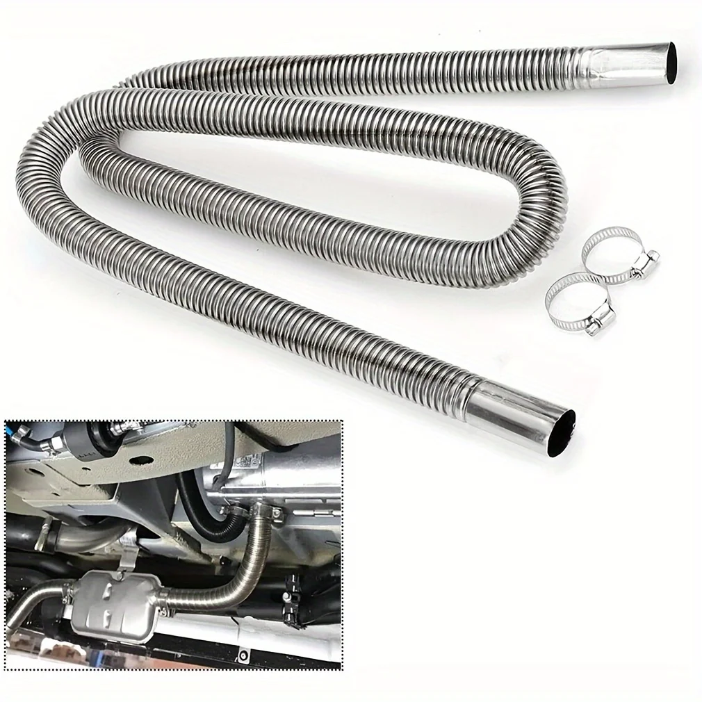 

200cm Car Air Parking Heater Caliber Exhaust Pipe Parking Heater With 2 Clamps Fuel Car Truck Auxiliary Fuel-Operated Preheater