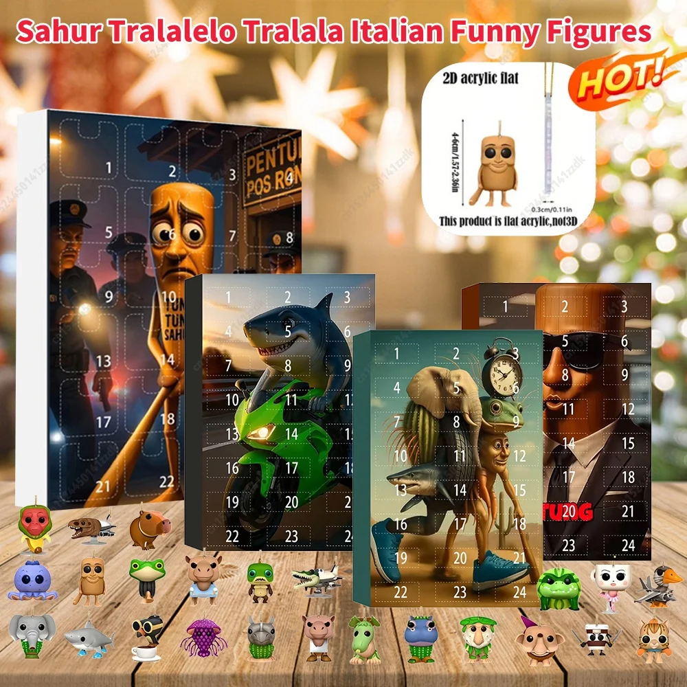 

1/2 шт. Tung Tung Sahur Tralalelo Tralala, итальянские забавные фигурки, капучино Bonecaambalabu, настольный декор, коллекция украшений для D