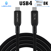 Thunderbolt 4 Cable USB4 40Gbps Data Transfer Cable 8K@60Hz UHD Video Cable PD240W Fast Charging For Laptops eGPU Phone MacBook