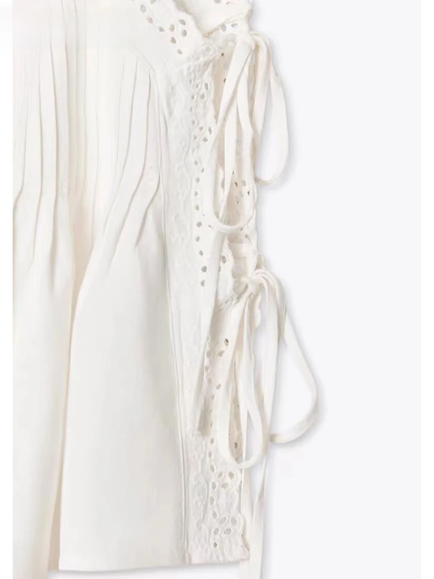 ZAPRHA 2025 Nieuwe Knoop Ontwerp Geborduurde Gezwollen vrouwen Top Strapl Loose Fit Zomer Casual Pure Kleur irt