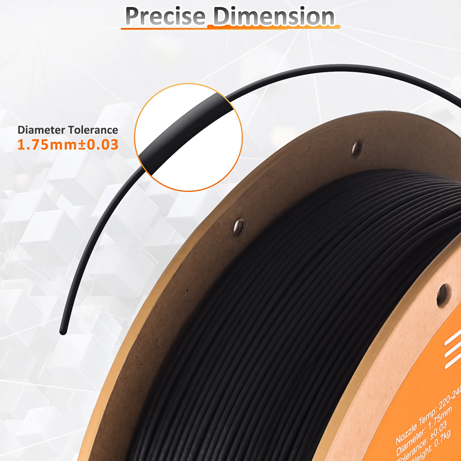 เส้นใยพิมพ์ 3 มิติ Eryone PP คาร์บอนไฟเบอร์ 0.7 กก./PP 0.9 กก. คุณภาพพรีเมียม สำหรับเครื่องพิมพ์ FDM วัสดุ PP ปลอดภัย, เส้นใย PP คาร์บอนไฟเบอร์/PP