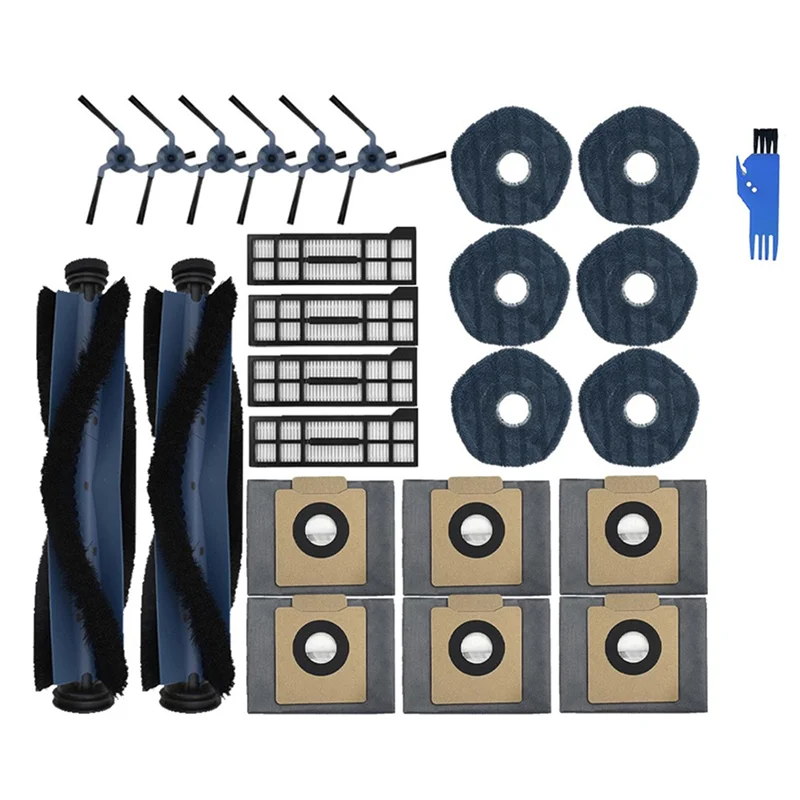 Kit de piezas de repuesto para Robot aspirador Eufy X10 Pro Omni, cepillo principal, Cepillo Lateral, paño de mopa, filtro HEPA y accesorio para bolsa de polvo
