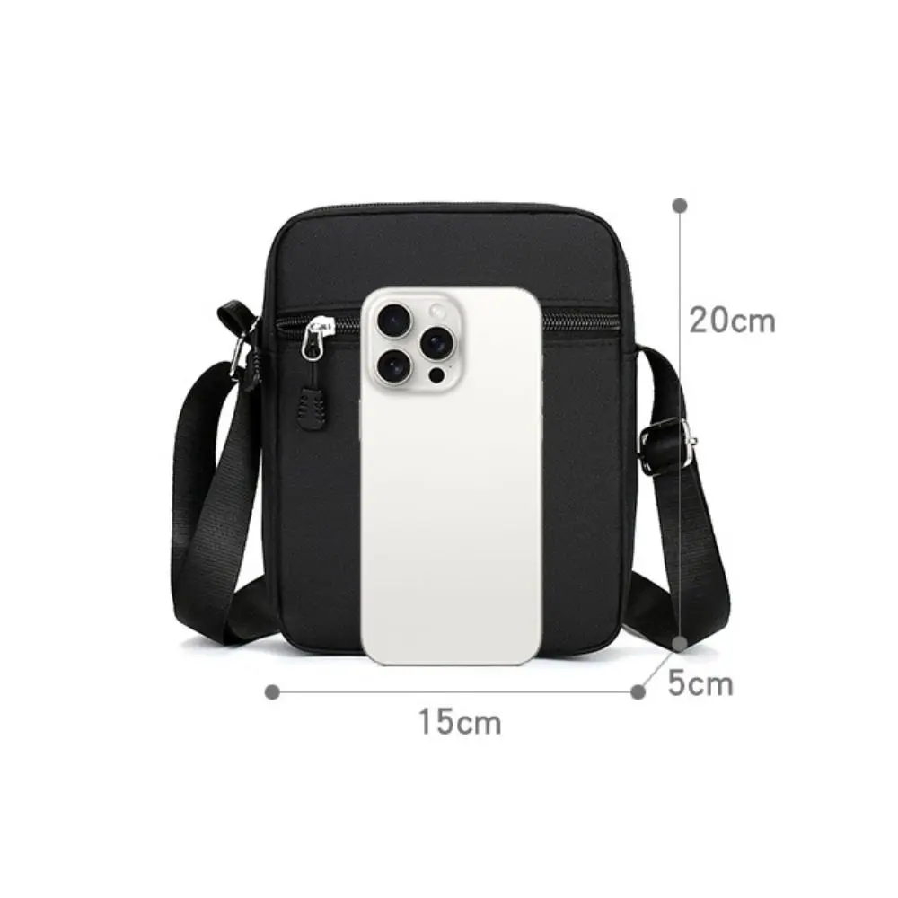 Black Shoulder Bag Fashion Mini Oxford Mobile Phone Bag Crossbody Bag Men