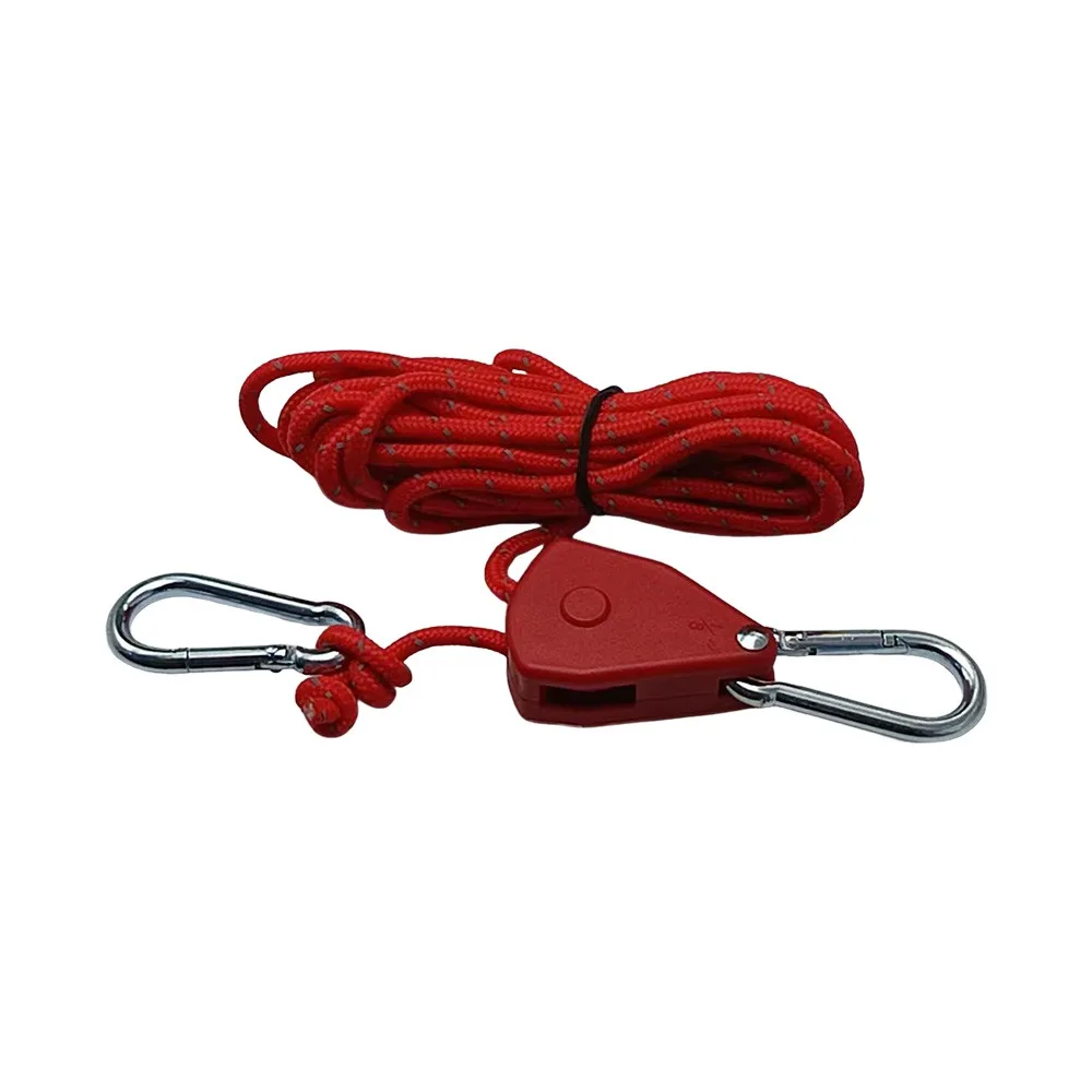 Durable 4m Tent Ropes Reflective with Buckles Tie Down Fastener Windproof Ropes Camping Accessories