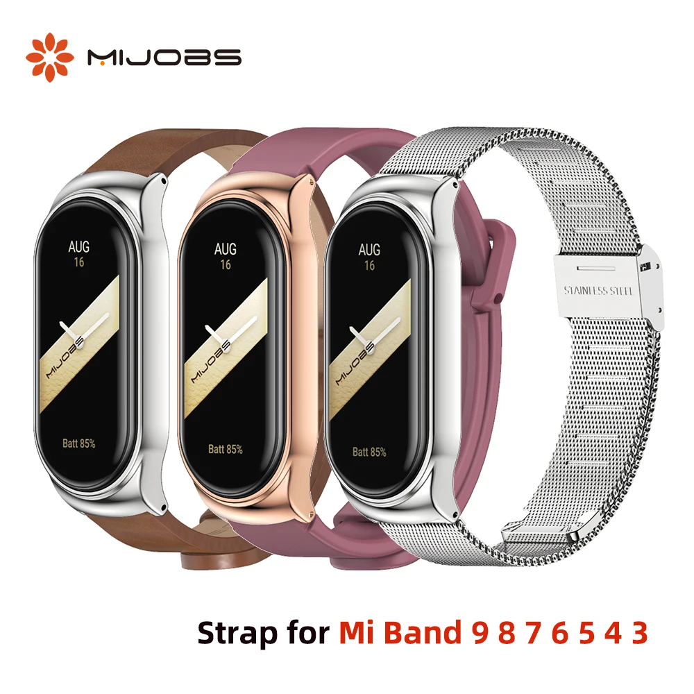 สําหรับMi Band 9 8 7 6 5 4 3 สําหรับMi band 8 Correa Mi Band 6 สายรัดข้อมือสําหรับMiband 7 สร้อยข้อมือสมาร์ท