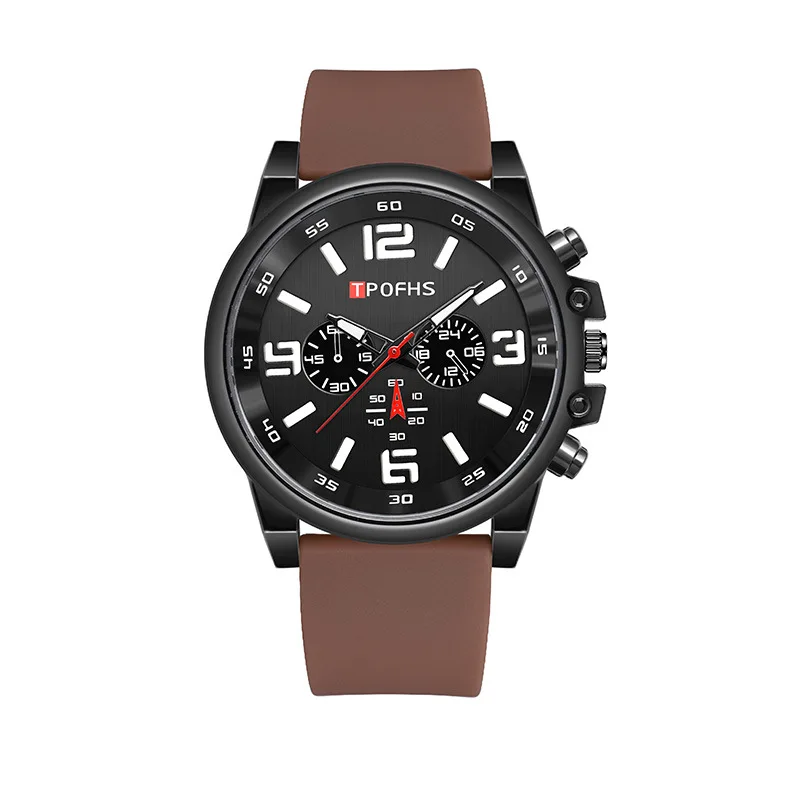 Montre-bracelet de sport à quartz pour homme, bracelet en silicone, décontracté, élégant, nouveau