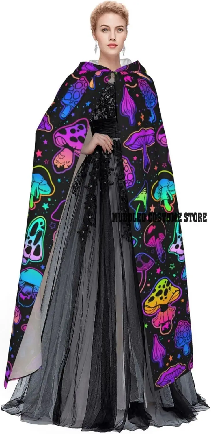 فطر مخدر للجنسين الكبار مقنعين عباءة أشباح الرأس لأزياء الهالوين التنكرية