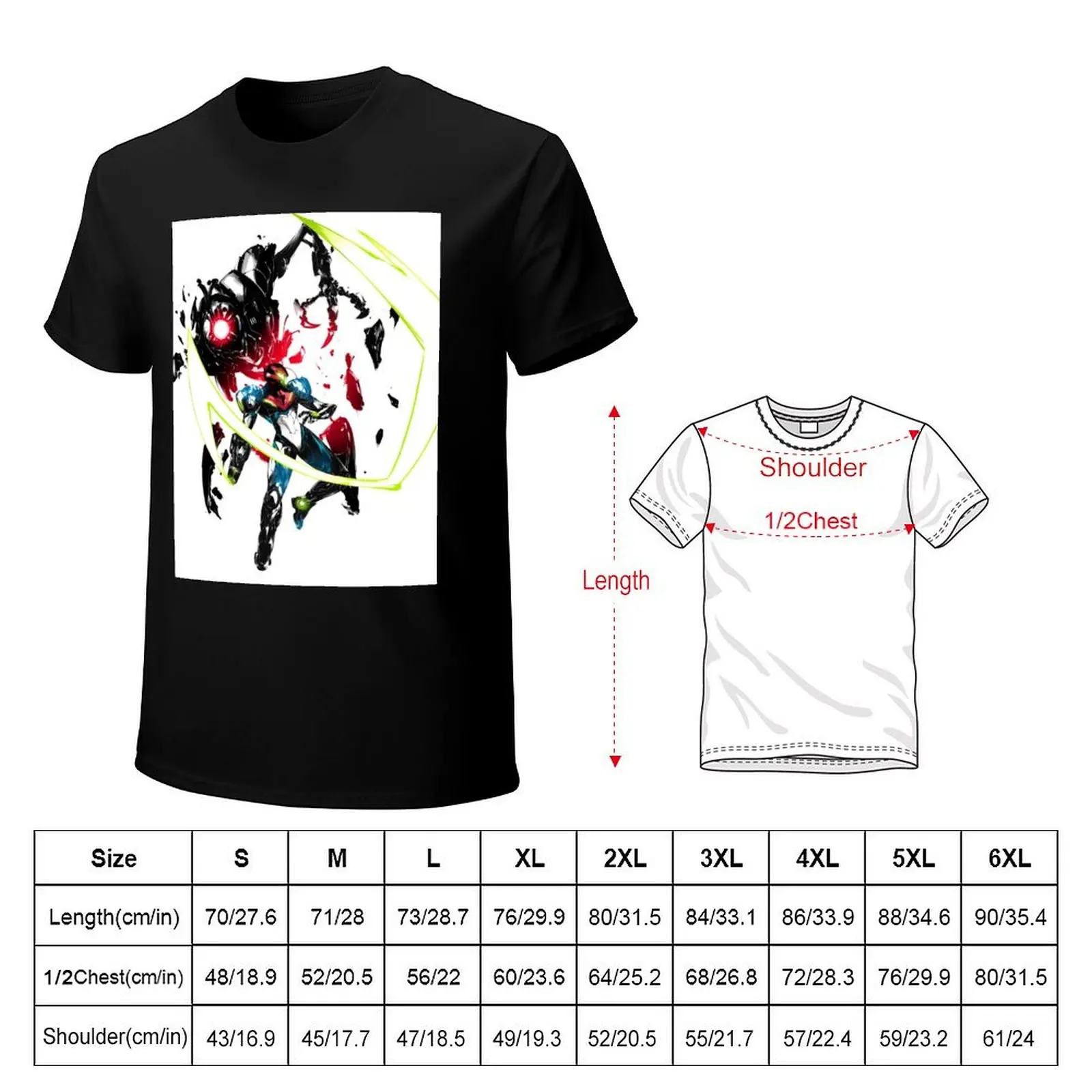 Metroid Dread - Escaping Emmi T-Shirt Casual Lightweight Short Sleeve Top