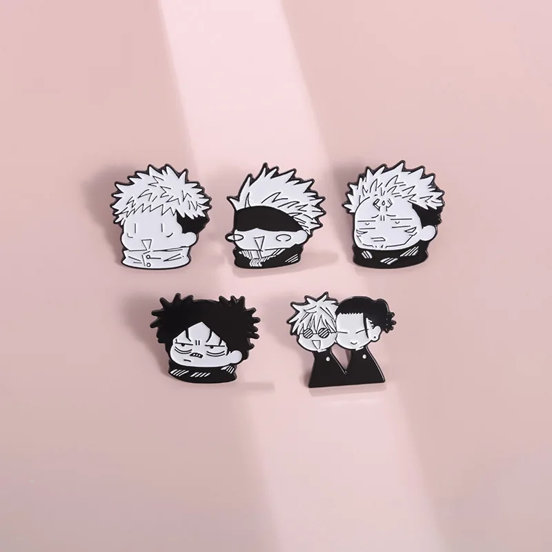 Broches en émail avec personnages de dessin animé Jujutsu Kaisen Toji, Version Q, broches d'image, Badges à revers, bijoux Punk de dessin animé, cadeau pour amis