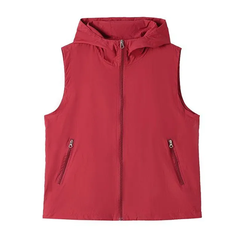 

New Women's Vest Jacket 2026 Spring Summer Breathable Casual Loose Ladies Vest Coat Korean Hooded Comfortable Lady Waistcoat