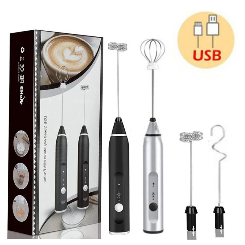 Hot sale Electric Milk Frothers Handheld Wireless Blender USB Mini Coffee Maker Whisk Mixer Cappuccino Cream Egg Food Blender A