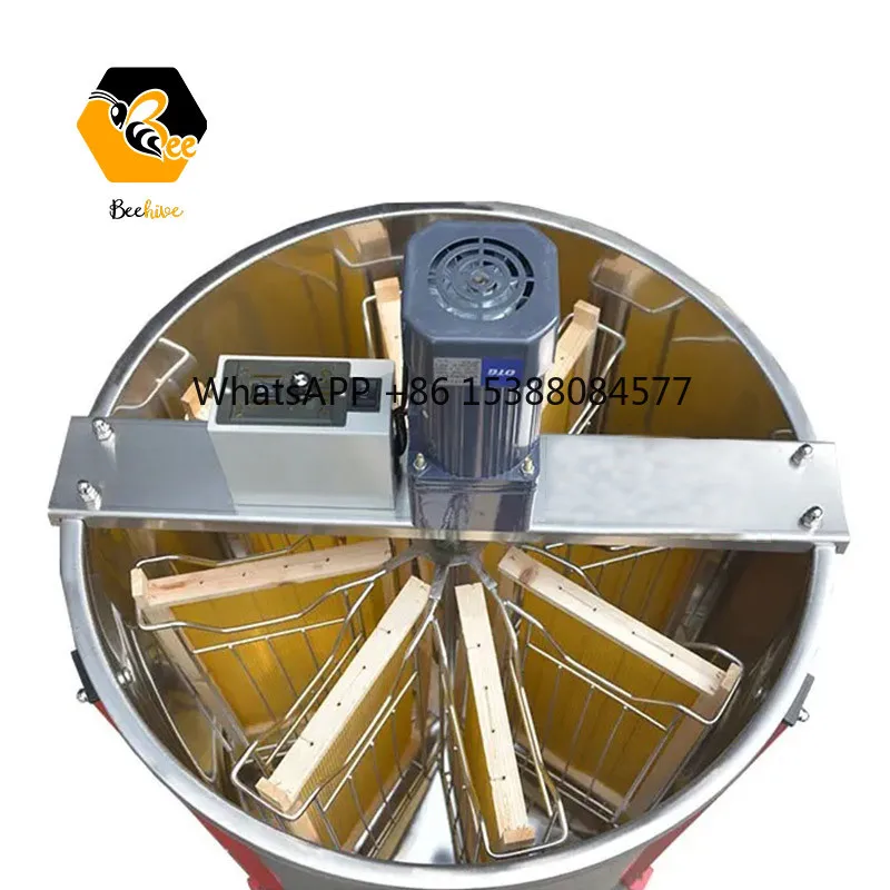 

6 Frames Stainless Steel Electric Honey Centrifuge Extractor Shaker Machine Honeycomb Spinner Honey and Wax Separator Equipment