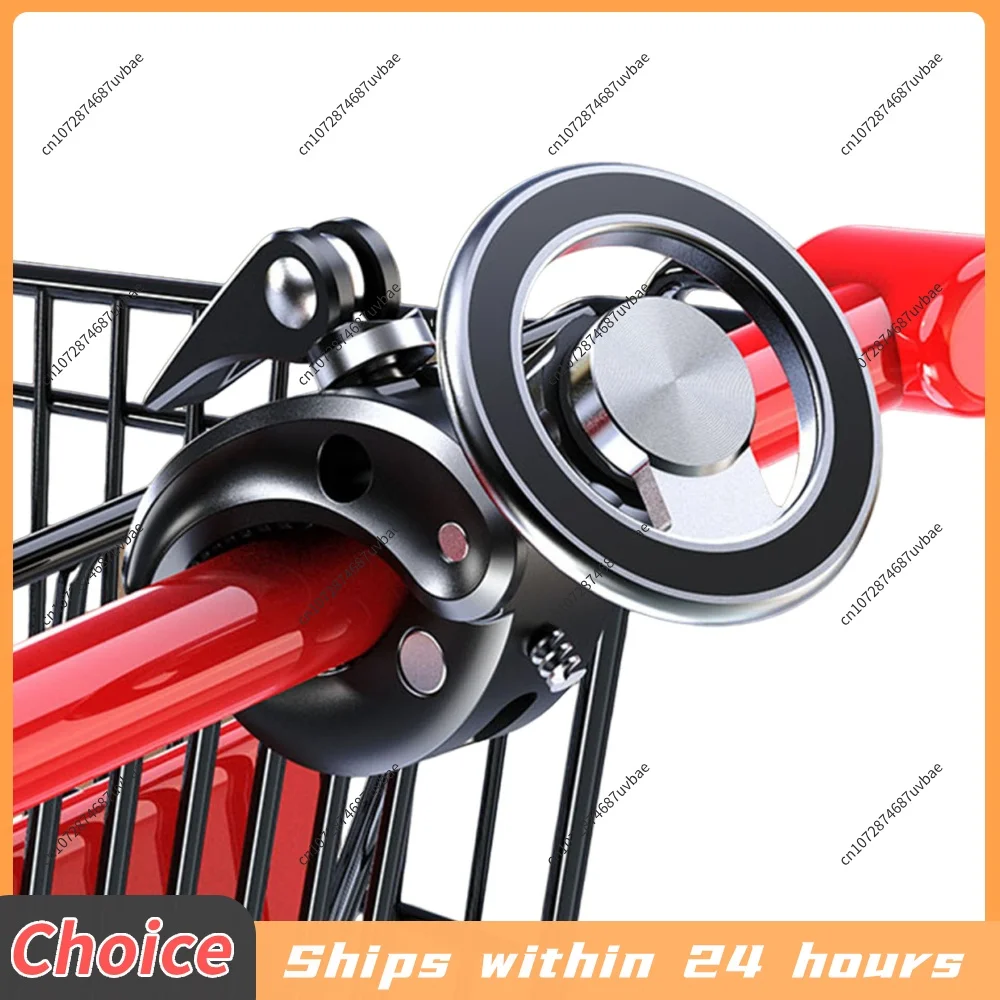 Magnetic Handlebar Phone Mount 360 Rotation Mobile Phone Bracket for Gym Spin Bike Treadmill Stroller Golf Cart