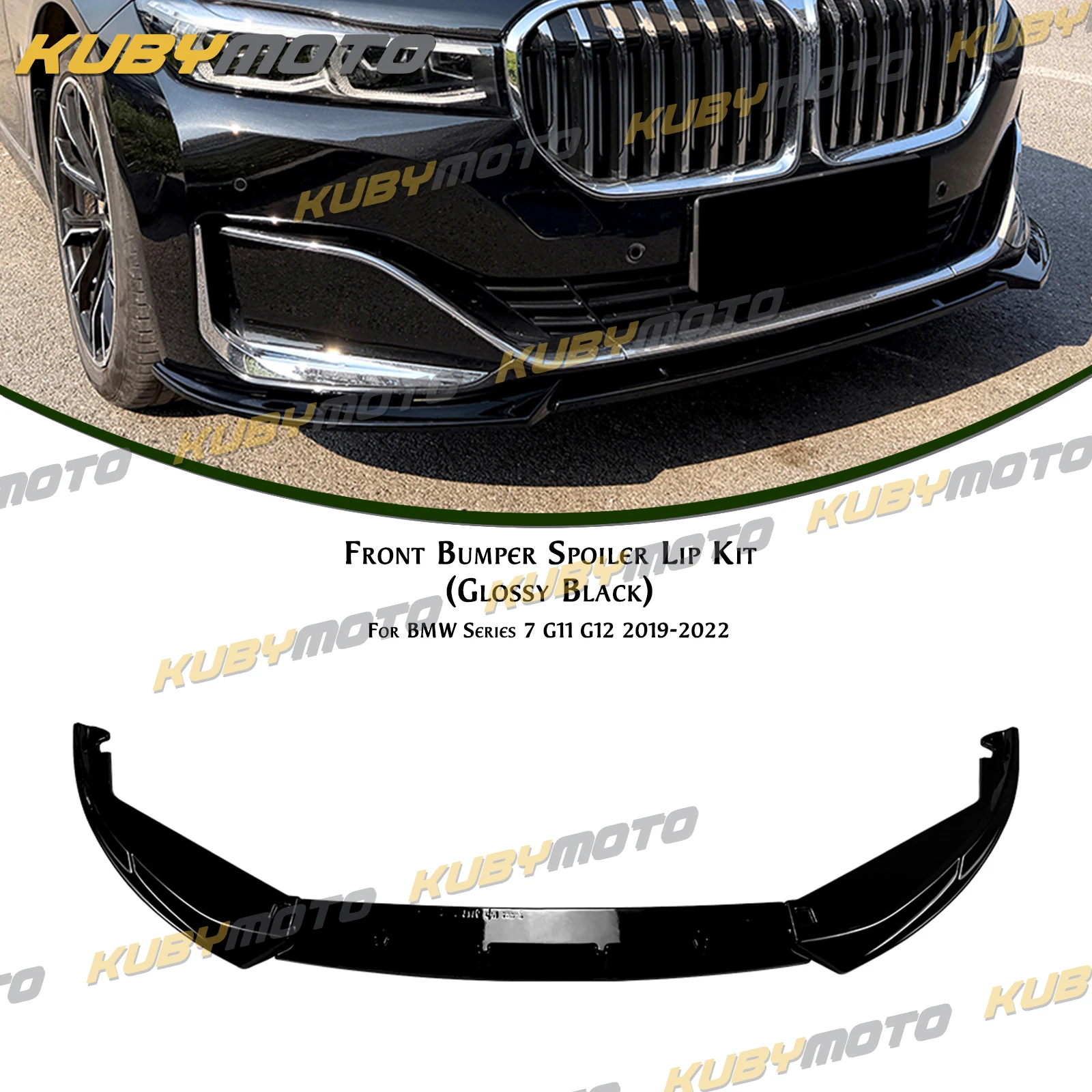 Exterior Front Bumper Spoiler Lip For BMW 7 Series G11 G12 Standard Version 2019-2022 Lower Splitter Guard Cover Protector