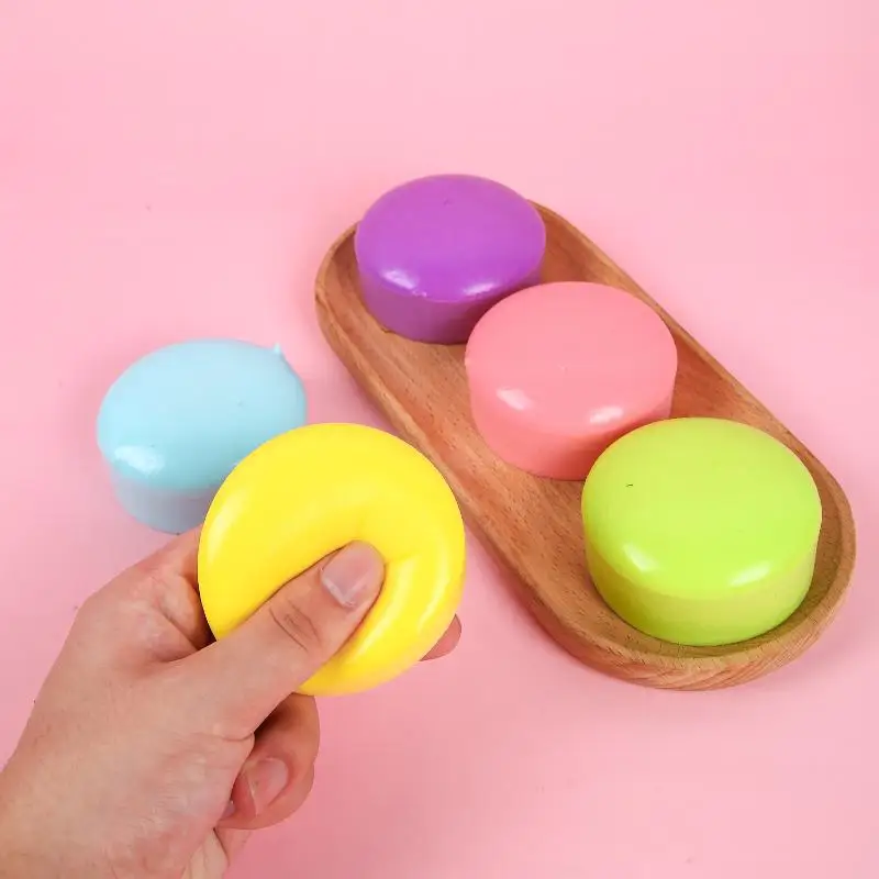 NEW Kawaii Round Pudding  Toy Soft Slow Rebound Squeeze Stress Relief Fidget Sensory Decompression Toy Party Bag Filler