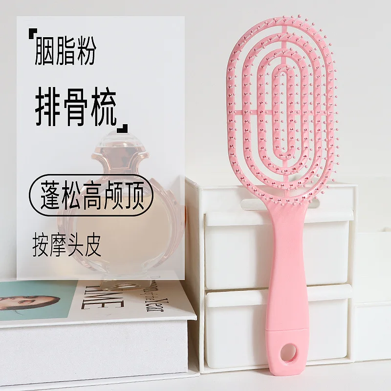 

**@Волстая расческа для массажа кожи головы, антистатическая щетка для влажных и сухих вьющихся волос, расческа для салона, инструмент для укладки волос для женщин и мужчин, новинка