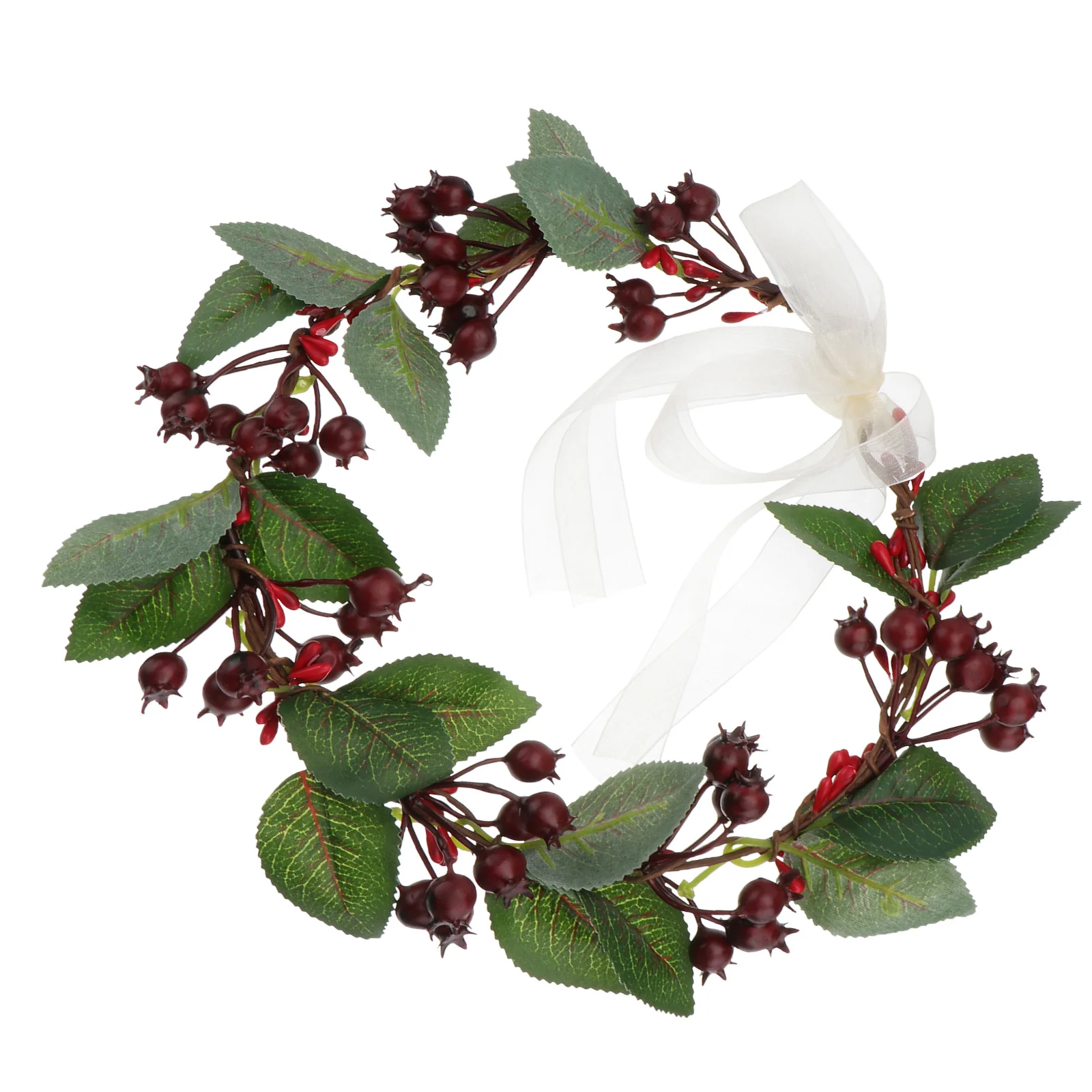 Karangan Bunga Natal Premium Merah Buatan dengan Berry, Hiasan Kepala Pengantin, Dekorasi Pesta Perayaan Pernikahan untuk Rumah, Hotel, Jendela