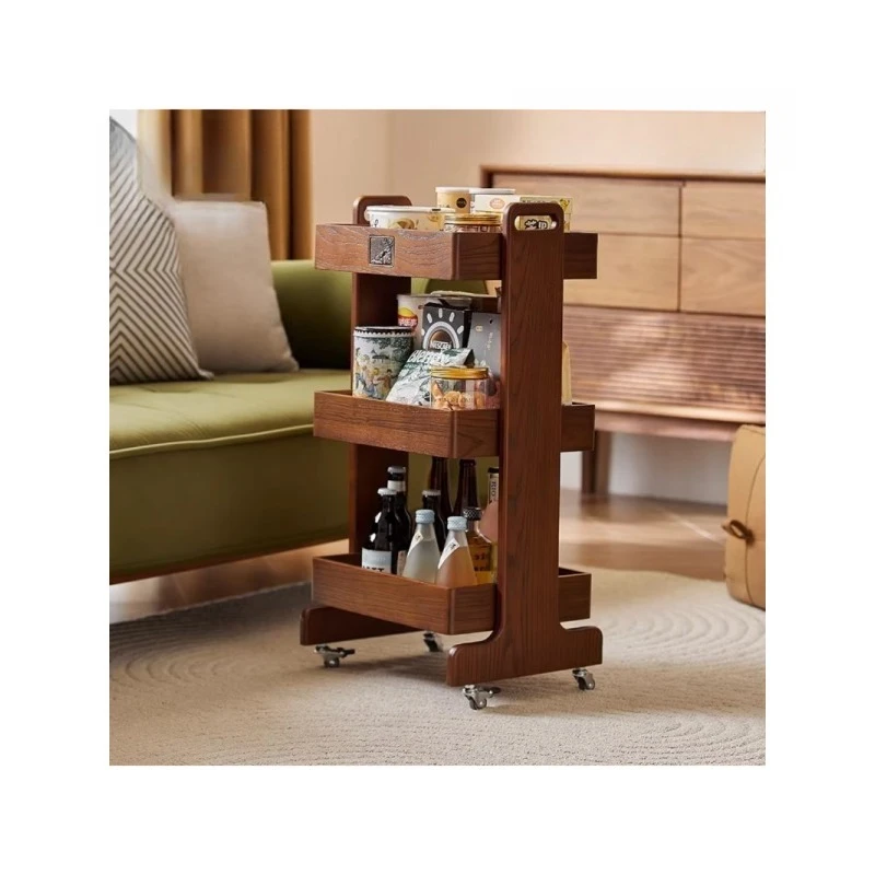 

Импортный передвижной стеллаж для закусок и напитков на колесиках, многоярусный напольный шкаф-тележка для хранения