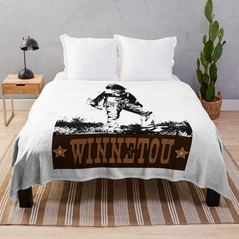 Save Winnetou Indian Chief Apache Gift Idea Birthday Throw Blanket Luxury Designer Soft Big warm winter Blankets