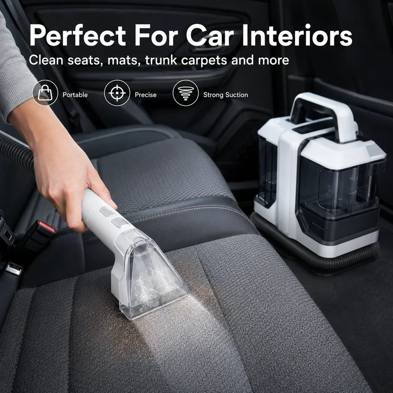 SIHAO Handheld Carpet Spot Cleaner 750W Vacuum Cleaner 15KPa Spray Suction Integrated Clean Machine