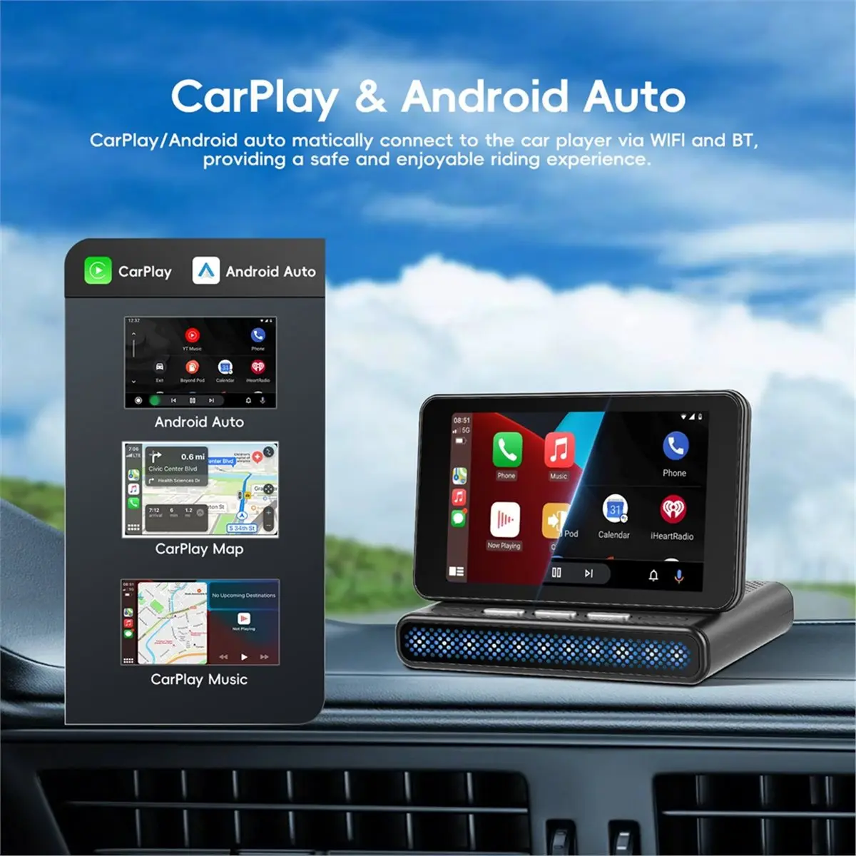 RECOMMENDATION  Baby Car Camera HD 720P, Rear-Facing Infant Monitor with Night Vision Car Camera, Wireless CarPlay Android Auto