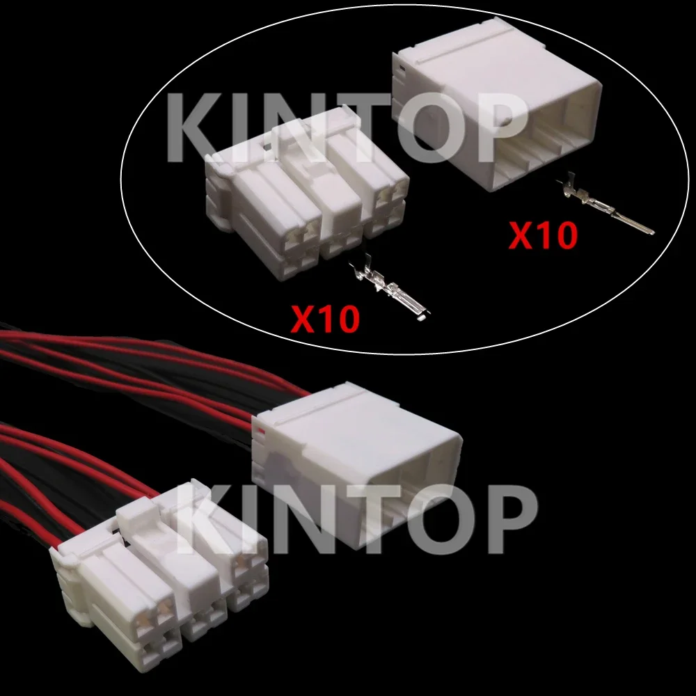 

1 комплект, 10 контактов, автомобильный пластиковый корпус, незапечатанный разъем 174932-1 174465-1, разъем жгута проводов переменного тока в сборе 368506-1 368541-1