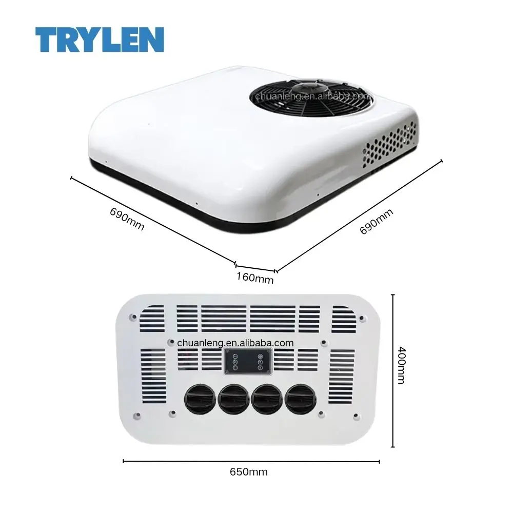 شاحنة Aire Acondicionado مكيف هواء كهربائي الكل في واحد 24 فولت 12 فولت مبرد وقوف السيارات للشاحنة نظام تكييف الهواء الآخر