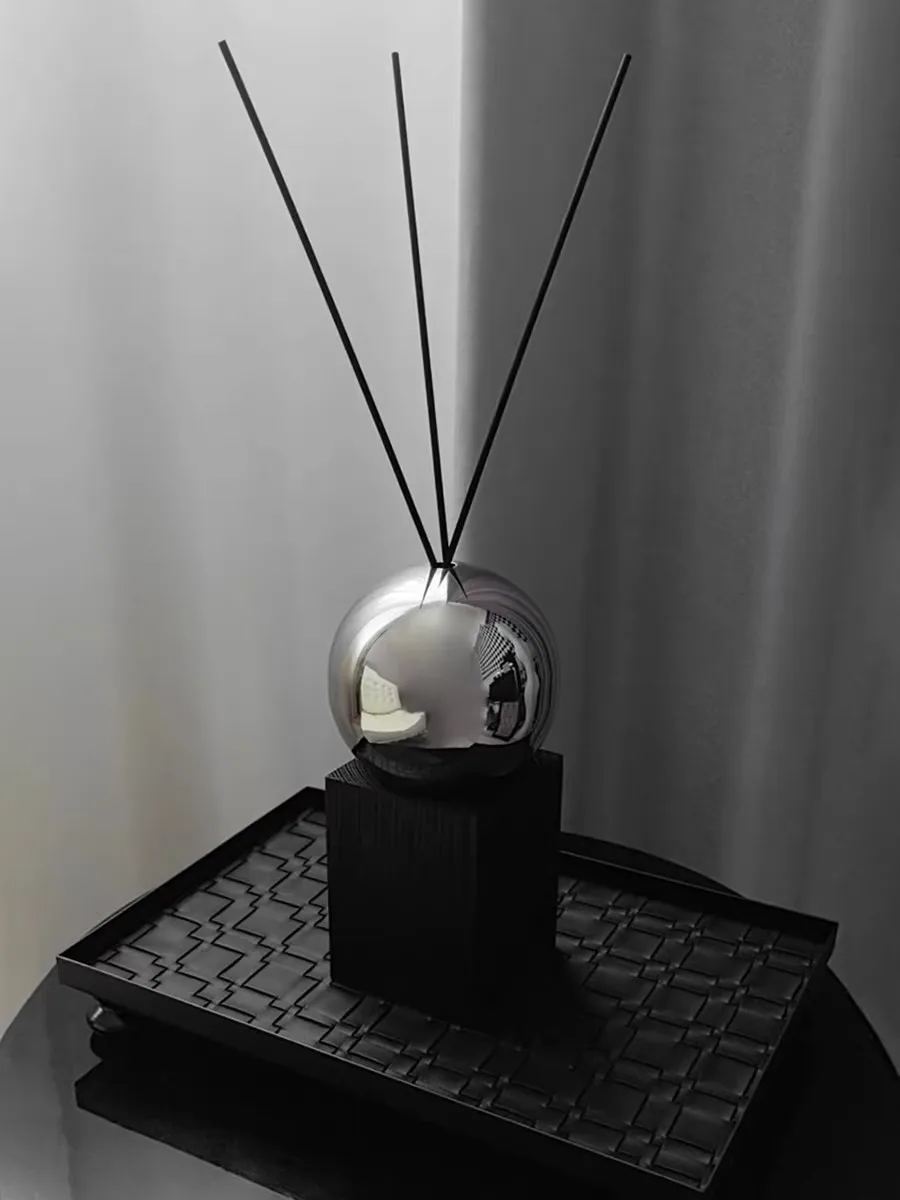 Modern Simple Creativity Aromatherapy ornaments Stainless Steel Spherical Incense Diffuser Desktop Advanced Decorative Items
