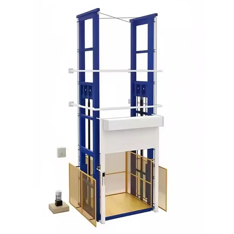 Factory Direct 2026 Factory Double Guide Rail Anti Drop Hydraulic Elevator Vehicle And Goods Lifting Platform With Supporting Gu