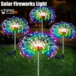 Feux d'Artifice Solaires Imperméables avec Télécommande, 8 Modes d'Éclairage, Luminaire Décoratif d'Extérieur, Idéal pour un Jardin, Nouveauté 200