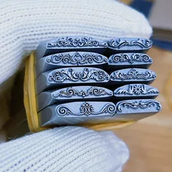 Long Flower Design Metal Embossing Stamp Jewelry Marking Punch Steel Stamps Ring Bracelet DIY Carving Puncher Custom Logo Craft