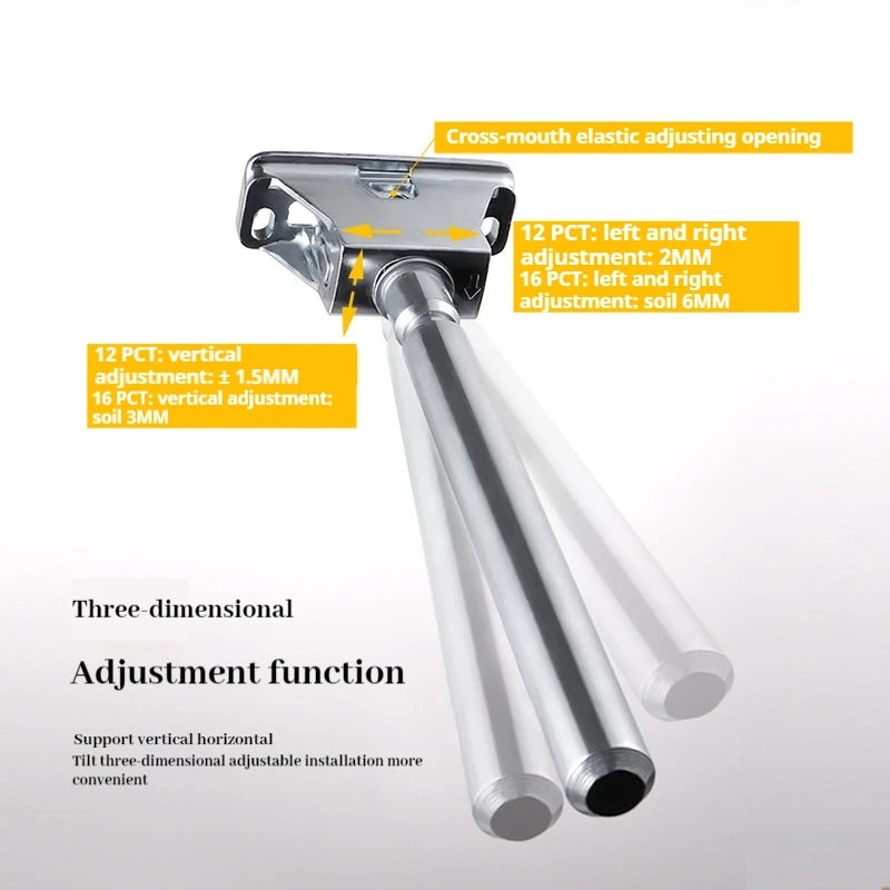Adjustable Zinc Alloy Hidden Shelf Bracket 12mm/16mm - Heavy Duty Invisible Floating Support for Cabinet/Closet/Bookshelf