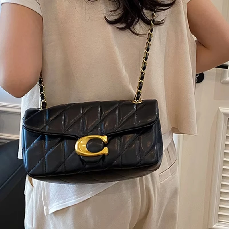 

High-quality diamond pattern chain bag, single shoulder messenger bag, small square bag