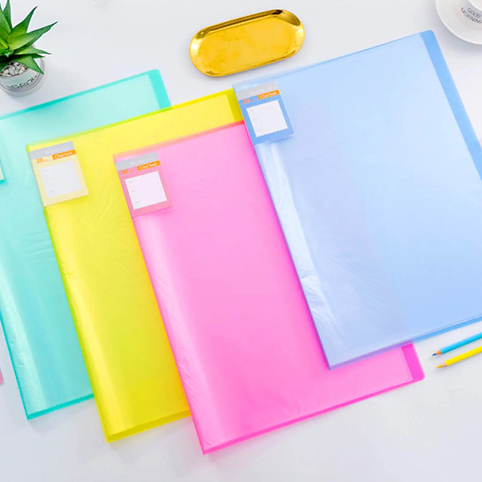 Painting Storage Book A3 Presentation Book Folder Portable Poster Binder 40 Pockets Sleeves Display Storage Protect Folder For